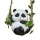 thumbnail image 4 of Bonita estatua colgante de hada para jardín, estatua creativa para exteriores. Panda, 4 of 9