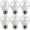 Clear, variant on Sunlite G16 LED Dimmable Vanity Globe Light Bulbs, 5W (40W Equiv.), 350 Lumens, E26 Base, 3000K Warm White, Clear, 6-Pack