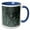 Blue/White, variant on 3drose, Scary Creature Grunge Style Grey, 11oz Mug
