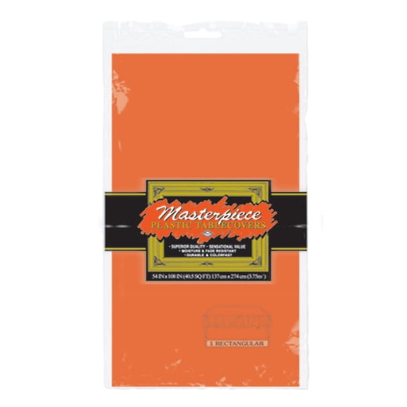 Orange Plastic Tablecover