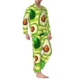 thumbnail image 3 of Bingfone Men'S Pajama Set 2 Piece Loungewear Pjs, Long Sleeve With Pajama Pants-Avocado Green Striped, 3 of 9