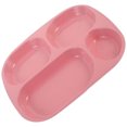 thumbnail image 4 of 1Pcs Assiettes avec Séparateurs Rose Carré Paille de Blé Durable pour Enfants, 4 of 8