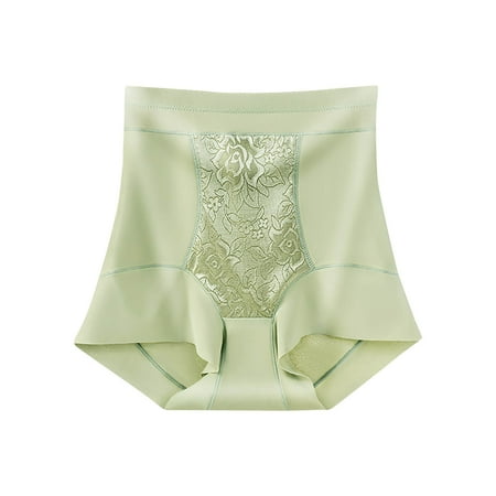 Tungbrin Women s High Waist Seamless Cinching Lifting Hips Waist Cinching Waist Belly Ice Silk Lace Lightweight Shaping Body Pants Shapewear Panties
