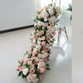 thumbnail image 3 of Rose Flower Row Decor Wedding Backdrop Arch Frame Banquet Table Runner Floral Arrangement Event Stage Props Window Display, 3 of 10