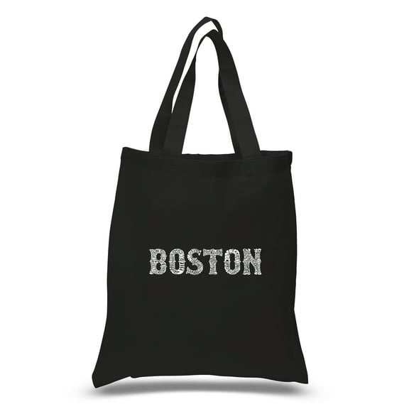 LA Pop Art Small Word Art Tote Bag - BOSTON NEIGHBORHOODS