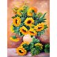 thumbnail image 1 of Cuadros Decorativos Kit de punto de cruz de 11 quilates florero de girasol bordado impreso juegos de Tmvgtek embutido en tela, 1 of 9