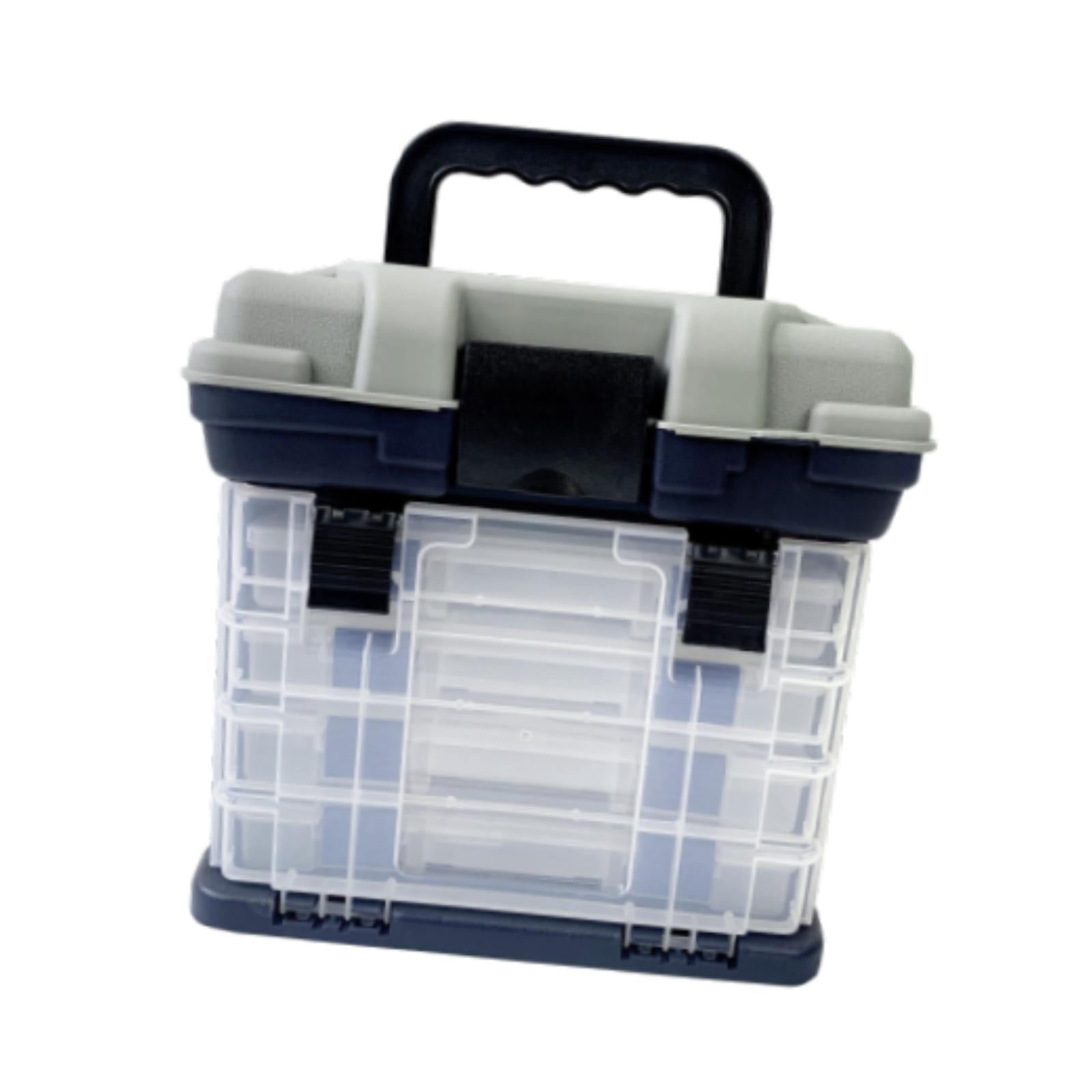 colaxi Fishing -Tackle Box with Removable Partition Walls of Portable Tackle Tablet Tablet Velimnut Accessories Warehouse Container for Amateur Anglers Gray