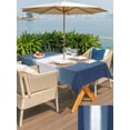 thumbnail image 5 of Outdoor Tablecloth with Umbrella Hole for Patio/Picnic/Party/Camping, Navy Blue Ombre Waterproof Table Cloth Rectangle Table Cover Washable, Vintage Blue Gradient Stripes Geometric (52"x 70"), 5 of 9