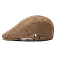 thumbnail image 3 of Byfri Men's Cotton Flat Cap Coffee Adjustable Newsboy Hat Breathable Beret-Style for Golf Driving Travel, 3 of 7