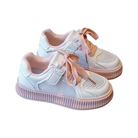 

Kureaily Girls Shoes Cookie Sneakers Mesh Shoes Casual Children s Shoes Breathable Board Shoes For Toddler Little/big Kids 4-4.5 Years