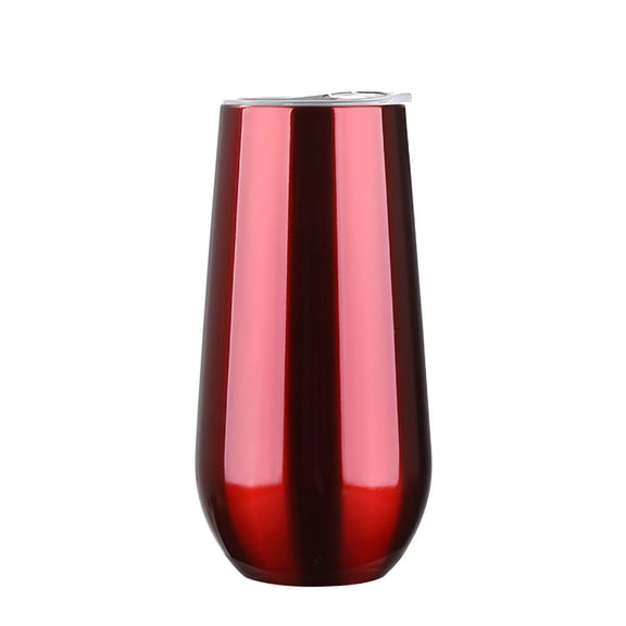 ACDANC Champagne Tumbler with Lid,6oz Stainless Steel Stemless Wine Cup,Double Wall Vacuum Insulated,Portable Drinkware for Travel,Picnic,Camping