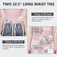 thumbnail image 6 of Pioneer Flower Floral Print Pattern Apron for Women and Men, Cotton Linen Waterproof with Pockets, Adjustable, 33x27 Inch for Kitchen, Gardening, BBQ, Salon, 6 of 6