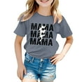 thumbnail image 1 of Toddler Child Girls Summer T Shirts Casual LetterPrinted Short Sleeve Basic Tees Ruffle Crewneck Sport Wear Tops size 6-7T, 1 of 4
