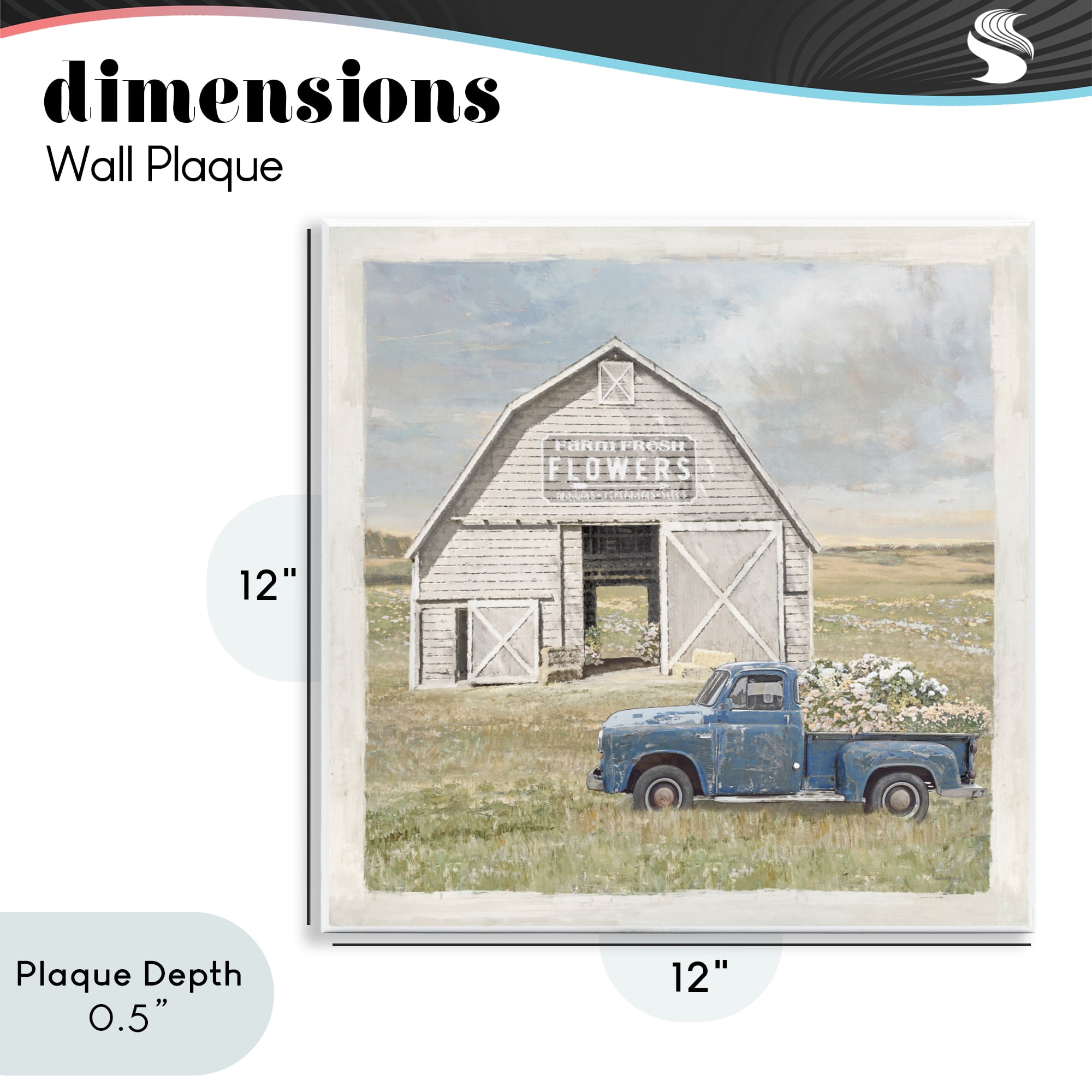 Stupell Industries Rustic Flower Barn Wall Plaque Art, design by Amber Sterling