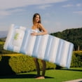 thumbnail image 6 of (2 pack) Float Life by FUNBOY Blue & White Striped Palm Pool Float Lounger, Oversized Design, Adults or kids Ages 8+, 6 of 10