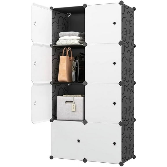 KOUSI Large Cube Storage - 14"x18" Depth (8 Cubes) Shelves Clothes Dresser Closet Storage Cabinet Shelving Bookshelf Toy Organizer