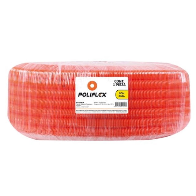 Poliflex Poliflex Naranja 1/2 Rollo 100 M Con Guía FLEX-002