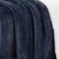 thumbnail image 2 of TRULY SOFT Basket Carved Faux Fur Indigo Twin Blanket, Textured Solid Color, Adult Bedding, Oeko-TEX Certified, 2 of 6
