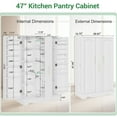 thumbnail image 4 of 47 Pantry Storage Cabinet, Freestanding Kitchen Pantry Cabinet with Drawer and Adjustable Shelves, White Kitchen Pantry Storage Cabinet, Buffet Cupboards Sideboard for Home Office Use, 4 of 13