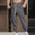 thumbnail image 2 of Dagugfen Pants for Men Sweatpants Drawstring Elastic Waist Fitted Comfy Athletic Trousers Fall Winter, 2 of 9