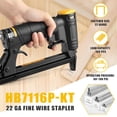 thumbnail image 5 of HBT HB7116P-KT 22 Gauge 3/8-inch Crown Pneumatic Upholstery Stapler, Stapler Kit Accessories Includes 6000 Staples from 1/4 to 5/8-inch, 5 of 7