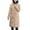 Khaki, variant on Tiqkatyck Sweater Vest Women Casual Solid Coat Jacket Hooded Pocket Reversible Wear Zipper Pocket Long Sleeve Coat Sweater Vest Black