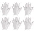 thumbnail image 1 of White Cotton Gloves Reusable Moisturizing Gloves for Hand Spa Serving Archival Cleaning Jewelry Silver Inspection 6 Pairs White One_Size, 1 of 5