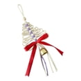 thumbnail image 4 of Christmas Árbol Colgante Adorno Decorativo con Campana Elaborado a Mano en Cuerda Y Metal Apto para Decorar Árboles Paredes Ventanas Y para Regalar en Blanco cremoso, 4 of 8
