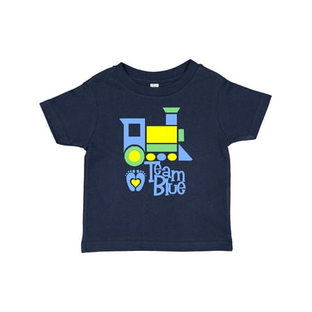 

Inktastic Team Blue Block Train and Blue Footprints Gift Baby Boy or Baby Girl T-Shirt