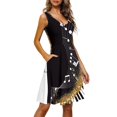 thumbnail image 2 of FKELYI Size 2XL Sleeveless Dresses for Women Soft Music Notes Sleeveless Dress Midi Dress Breathable Vacation Summer Beach Dress, 2 of 4