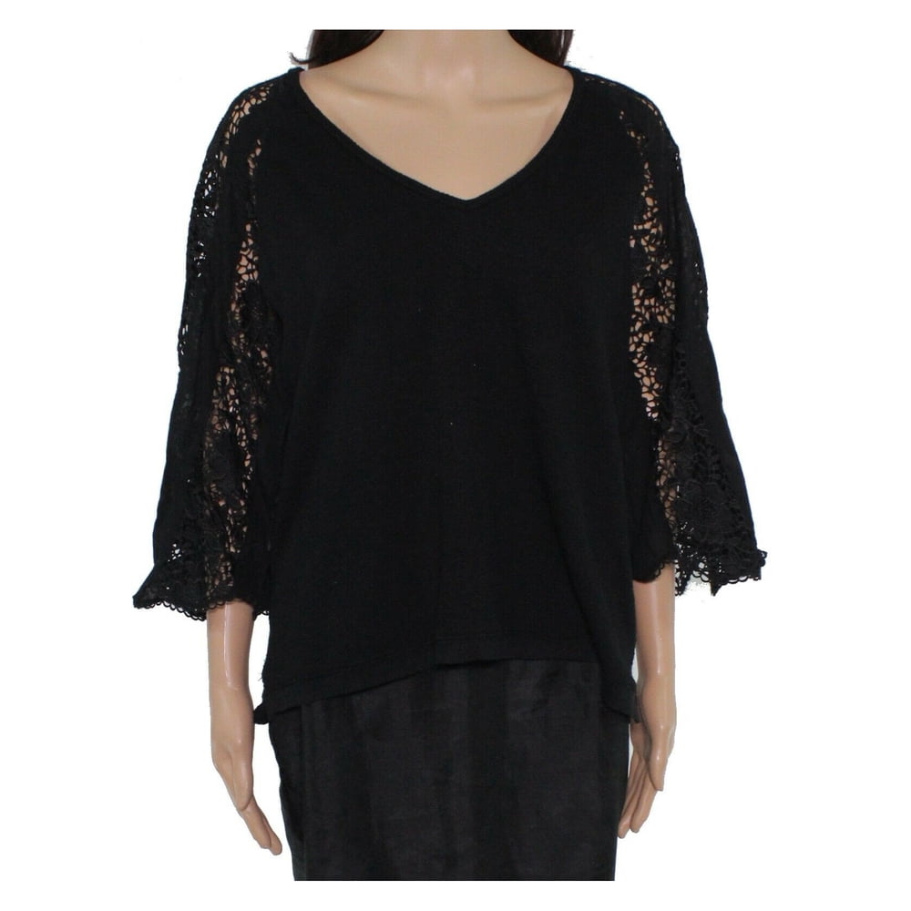 v neck bell sleeve