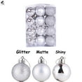 thumbnail image 3 of PULLIMORE 48 Pcs Mini Christmas Ball Ornaments Baubles Xmas Tree Hanging Decorations (Silver, 3cm), 3 of 8