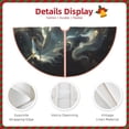 thumbnail image 4 of Daiia Space White Horse Drawing Merry Christmas Tree Skirt , Xmas Large Lace-up Tree Skirt, Santa Snowflakes Rustic Home Decorations New Year Party Farmhouse Decor-48", 4 of 7