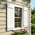 thumbnail image 4 of Barara King Shutters for Windows with Premium Board and Batten, Modern Shutters with Two Horizontal Rails and Easy Mount for Farmhouse, Home Office, Living Room, Bedroom, White(14"*47"), 4 of 8