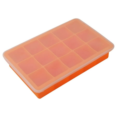 

Floleo Clearance Silicone Ice Maker 15-Cube Ice Tray Ice Mold Storage Container Tray With Lid