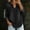 *Black, variant on ClodeEU Women's V Neck Long Sleeve Denim Blouse,Loose Curved Hem Casual Jean Top Black,Women's Plus L