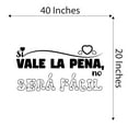 thumbnail image 4 of Spanish Wall Decals for Boys Bedroom - Si vale la pena, no sera fácil Inspirational Quote in Spanish Lettering Home Wall Sticker - Size: 40 In x 20 In, 4 of 5