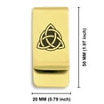 thumbnail image 2 of Stainless Steel Celtic Triquetra Trinity Knot Classic Slim Money Clip Credit Card Holder, 2 of 2