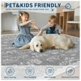 thumbnail image 4 of Washable Rug Stain-Resistant Colorful Floral Rug for Living Room Foldable Ultra Soft Thin Floor Mat Indoor Low Pile Non Slip Carpet for Nursery Kids Bedroom Play Room, 4 of 9