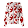 thumbnail image 3 of LHVUOA Valentine Day Trendy Jackets for Women Long Sleeve Snap Front Valentine Love Printed Nursing Uniform Shirts with Pockets, 3 of 3