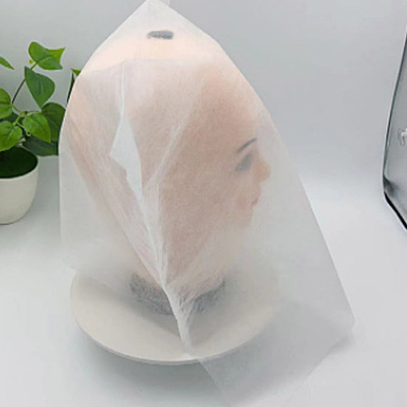 100Pcs Makeup Protector Hood Disposables Makeup Face Covers Clothing Protector Cosmetic Mask for Women Girls Dressing