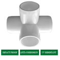 thumbnail image 5 of Paquete de 8 accesorios de PVC de 1 1/4, codos de 4 vías, accesorios de PVC para muebles de PVC de alta resistencia SCH 40, tees de salida lateral de 4 vías, accesorios de conector de PVC para coberti, 5 of 5