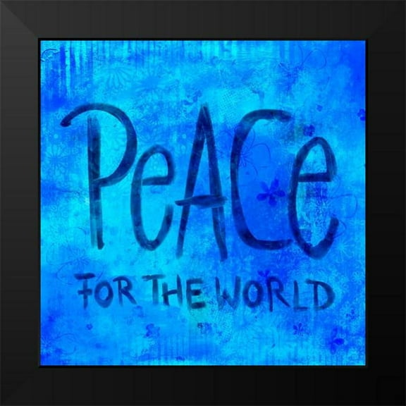 Haase, Andrea 12x12 Black Modern Framed Museum Art Print Titled - Peace for the World II