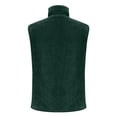thumbnail image 4 of Women's Sleeveless Faux Fur Vest, Stand Collar Patchwork Jacket, Lightweight Fleece Vest with 3 Pockets, Casual Commute Vest, Button Front Vest Light Green XXL, 4 of 5