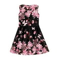 thumbnail image 3 of CLOHOMIN Cherry Blossom Sleeveless Midi Dress for Kids 15-16T Summer Casual Dress Girls Teens Tank Dress for Beachwear Outdoor Play Tour Twirly Skater Dress, 3 of 6