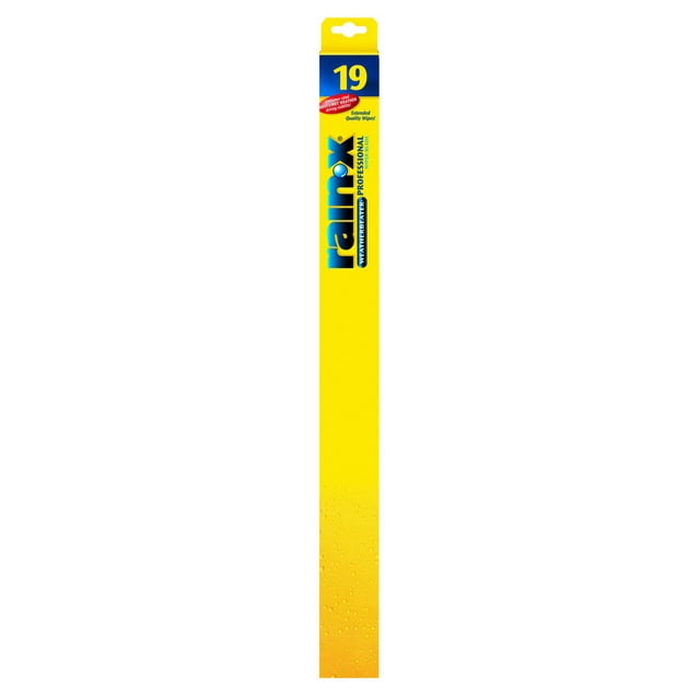 Rain-X Windshield Wiper Blade RX30119 Weatherbeater Professional; 19 Inch; Single Blade; Without Spoiler; Black; 3 Season Rubber Blade