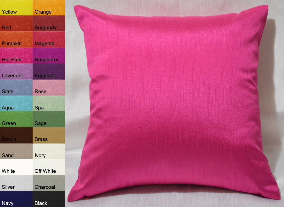 Aiking Home Solid Faux Silk Euro Sham / Pillow Cover 24 by ...