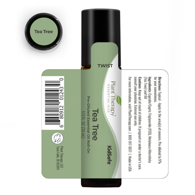 Plant Therapy Tea Tree Essential Oil 10 ml Pre-Diluted Roll-On