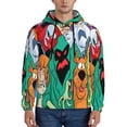thumbnail image 2 of Lsque Scooby-Doo Pattern Casual Men's Hoodie,Hooded Sweatshirt with Kangaroo Pocket,Pullover Hoodie-Large, 2 of 8