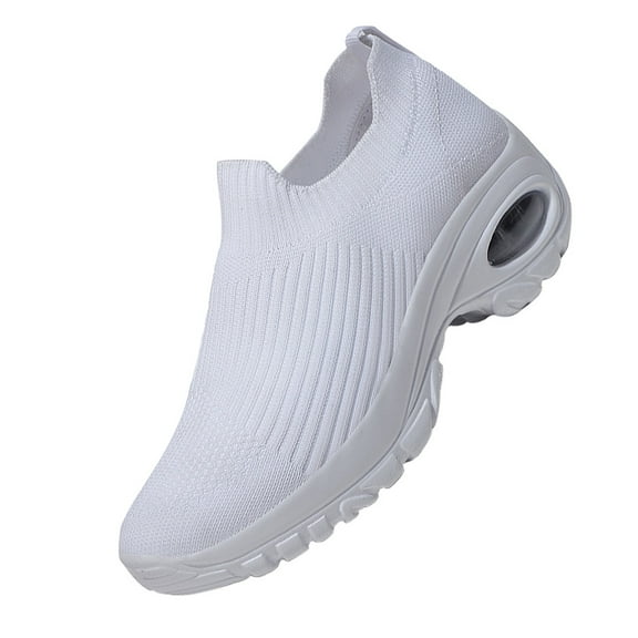Masteelf Women's Comfortable White Sneakers Size 7.5 Casual Athletic Shoes for Everyday Wear